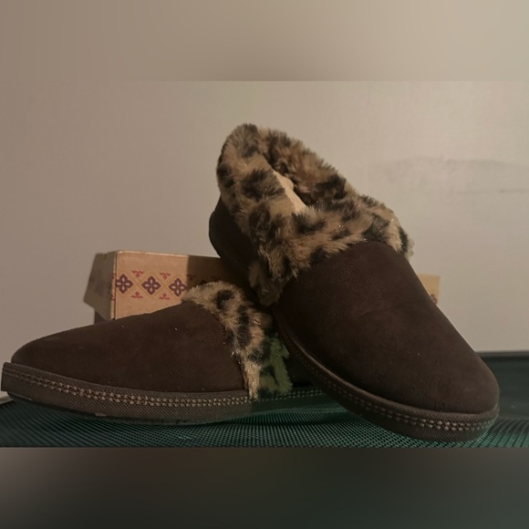 Skechers Shoes - Sketchers Brown Suede Frisky Gal shoe/slippers with Faux Fur Lining